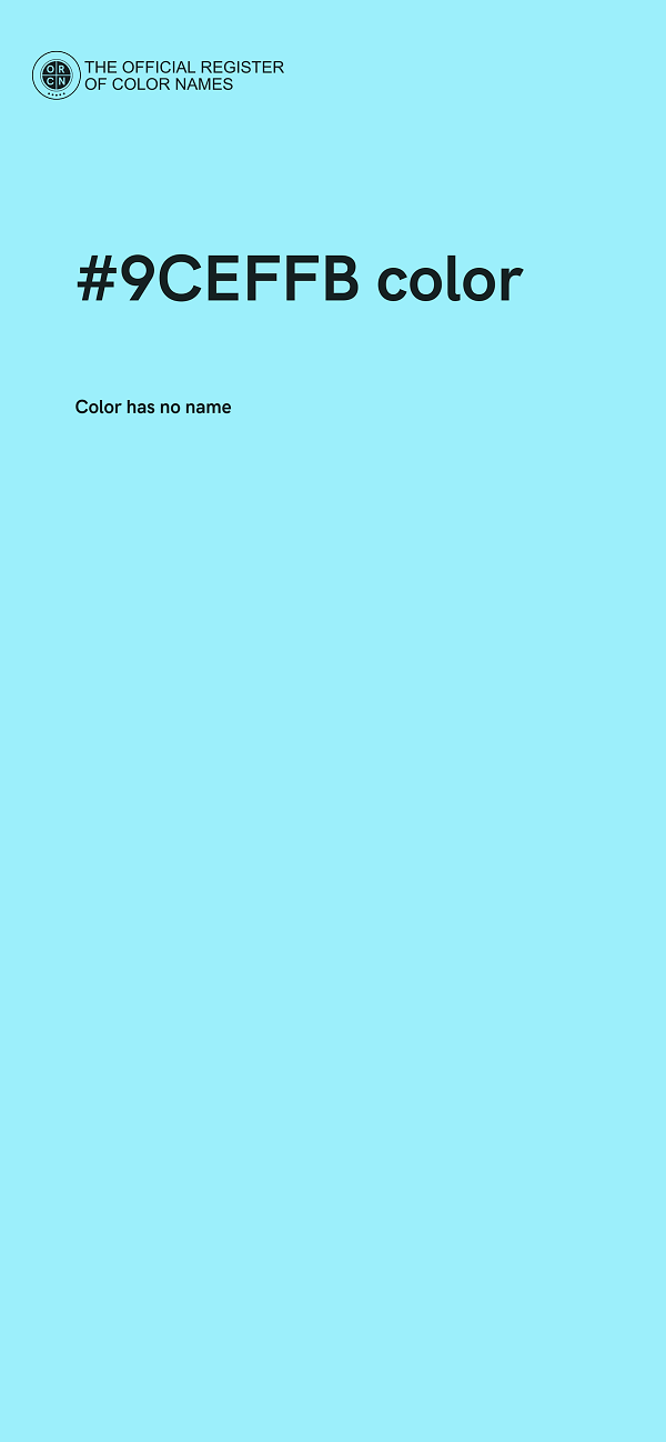 #9CEFFB color image