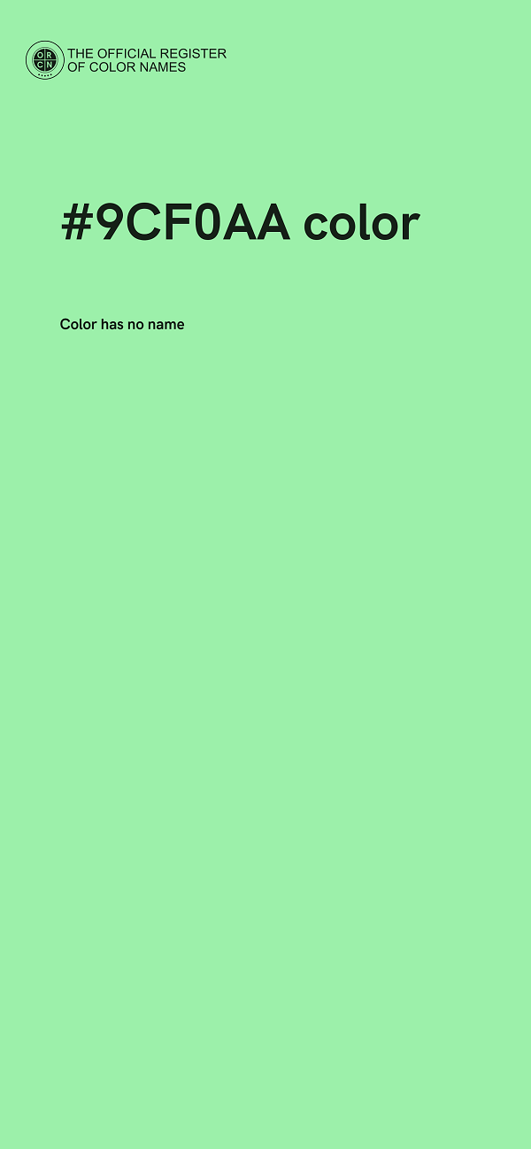 #9CF0AA color image