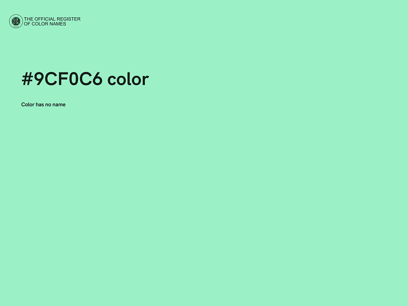 #9CF0C6 color image