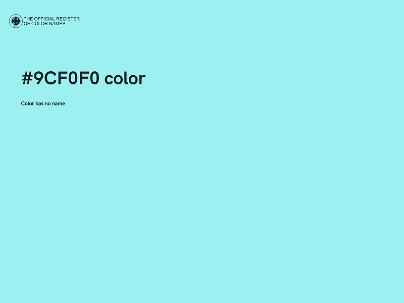 #9CF0F0 color image