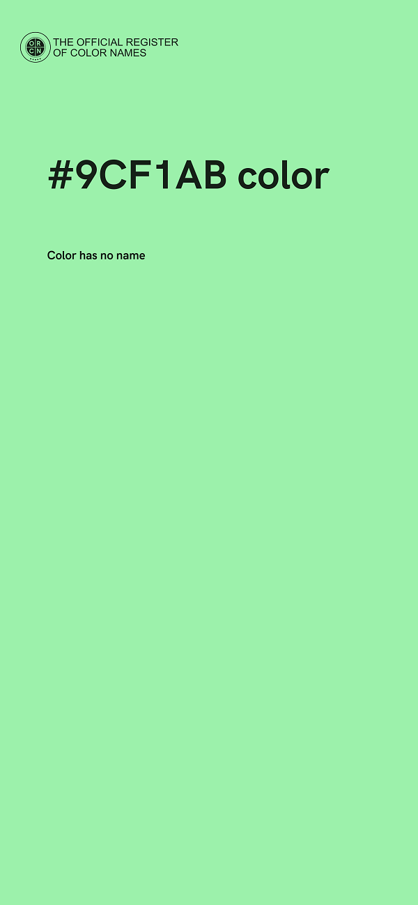 #9CF1AB color image