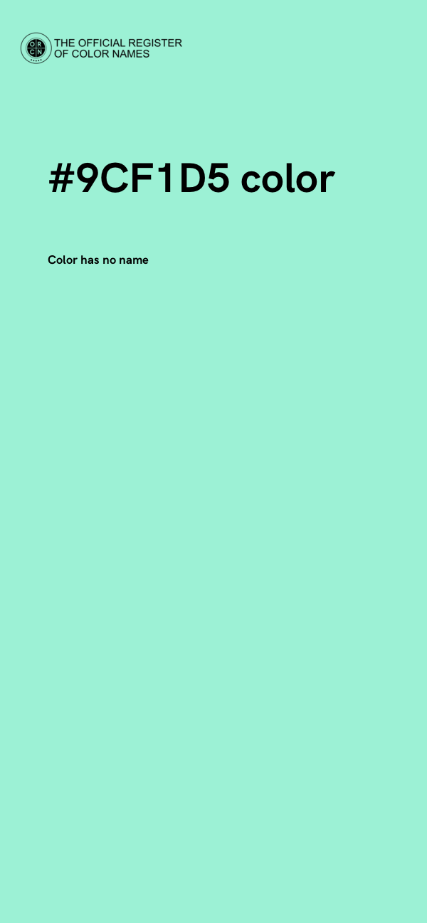 #9CF1D5 color image