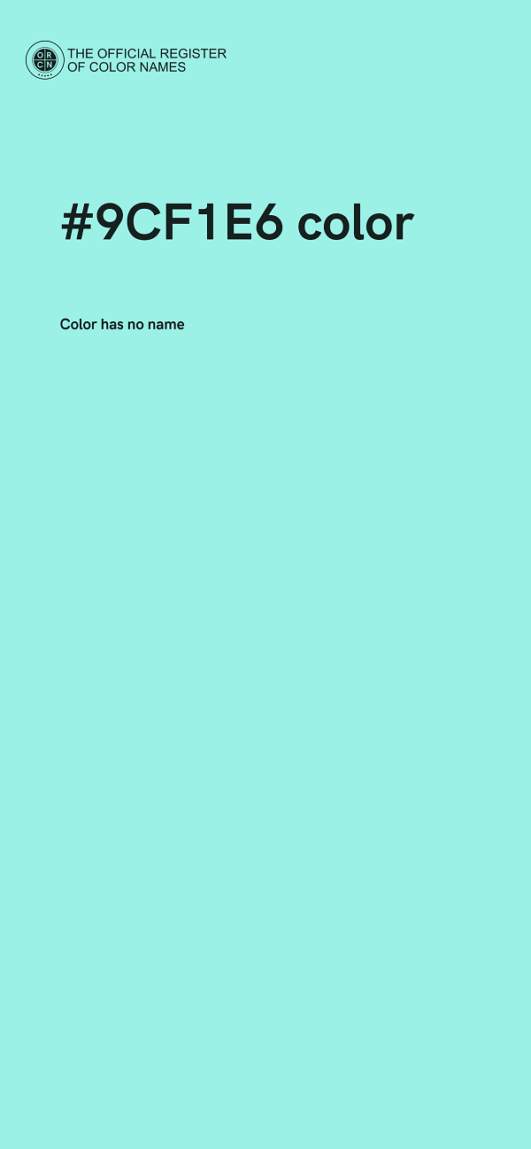 #9CF1E6 color image
