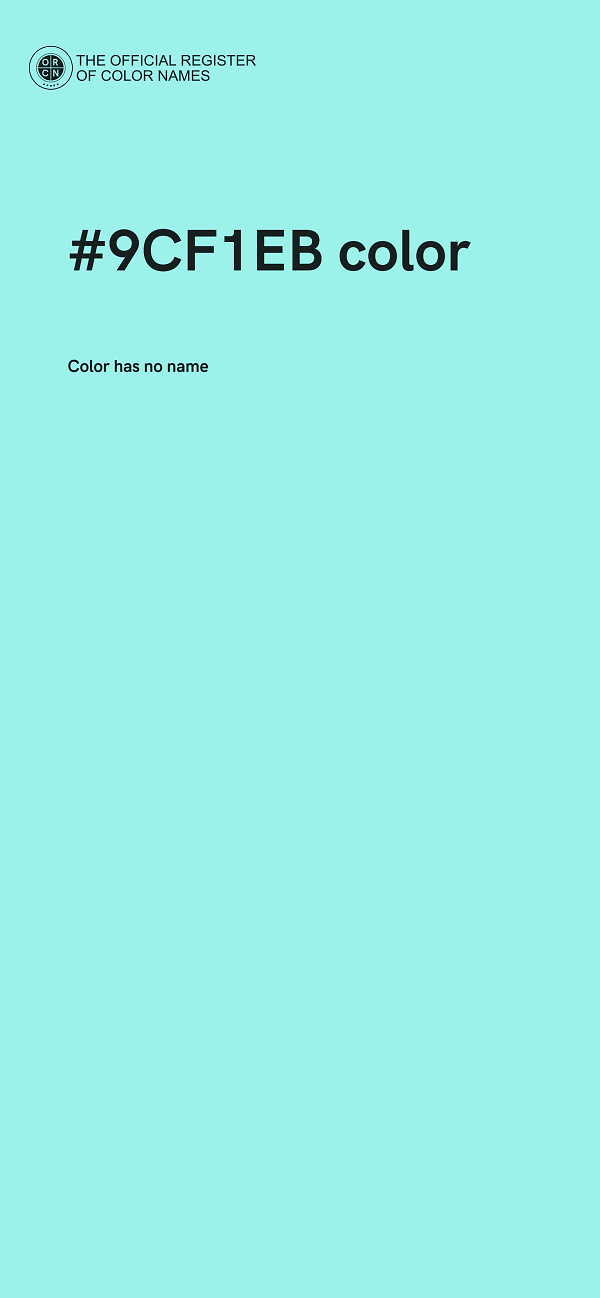 #9CF1EB color image