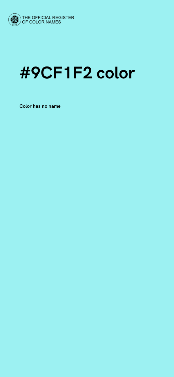 #9CF1F2 color image