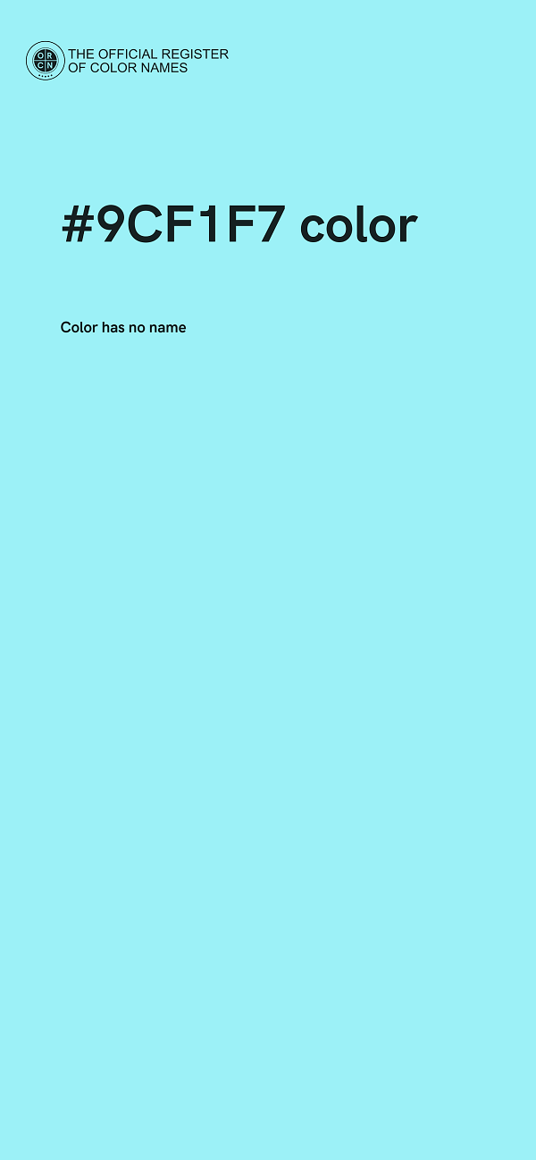 #9CF1F7 color image