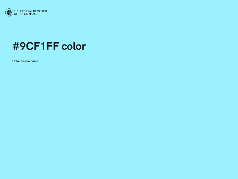 #9CF1FF color image