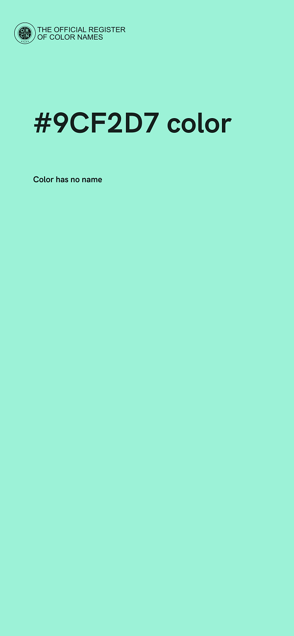 #9CF2D7 color image