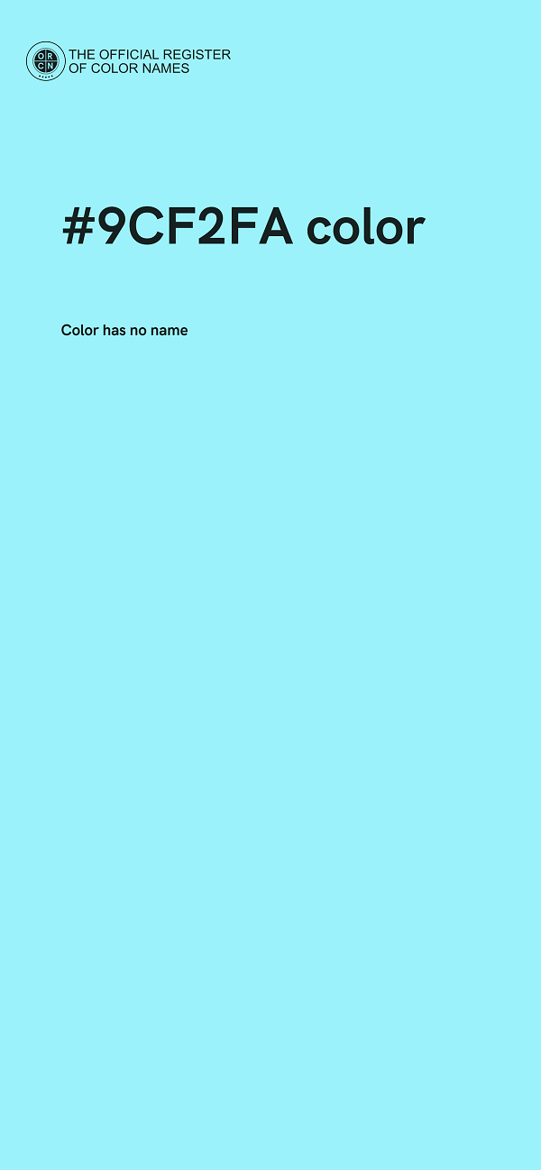 #9CF2FA color image