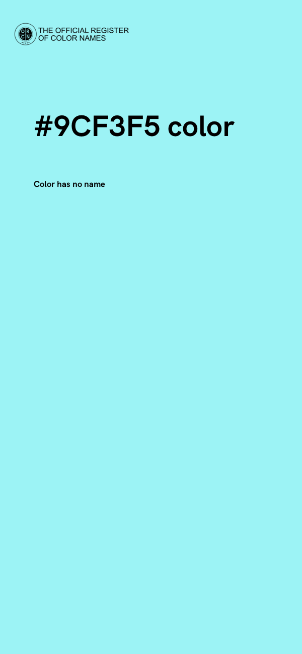#9CF3F5 color image
