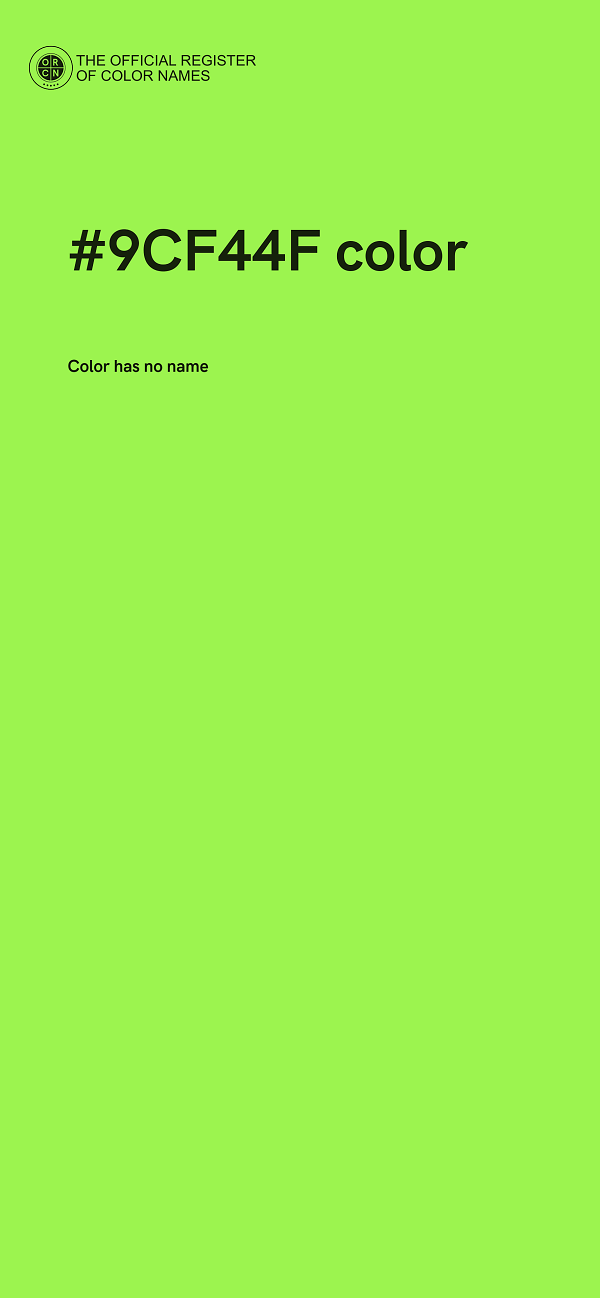 #9CF44F color image