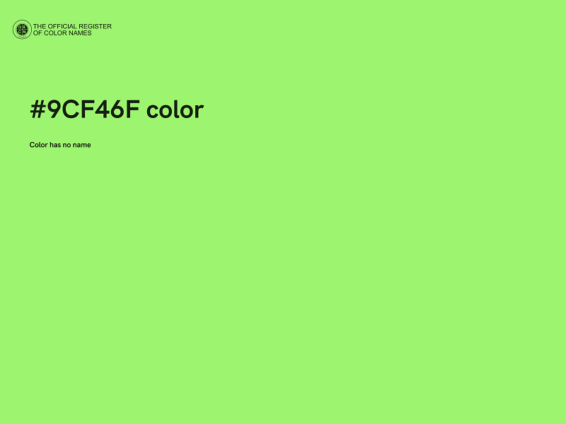 #9CF46F color image