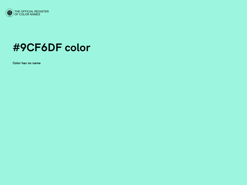 #9CF6DF color image