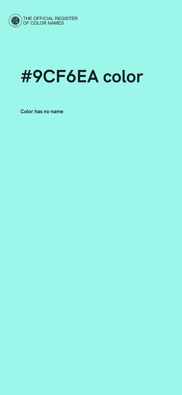 #9CF6EA color image