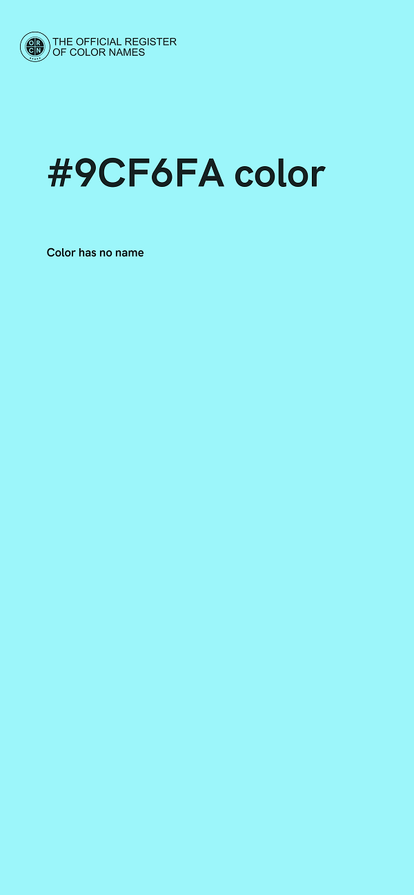 #9CF6FA color image