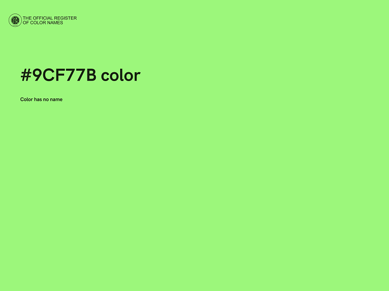 #9CF77B color image