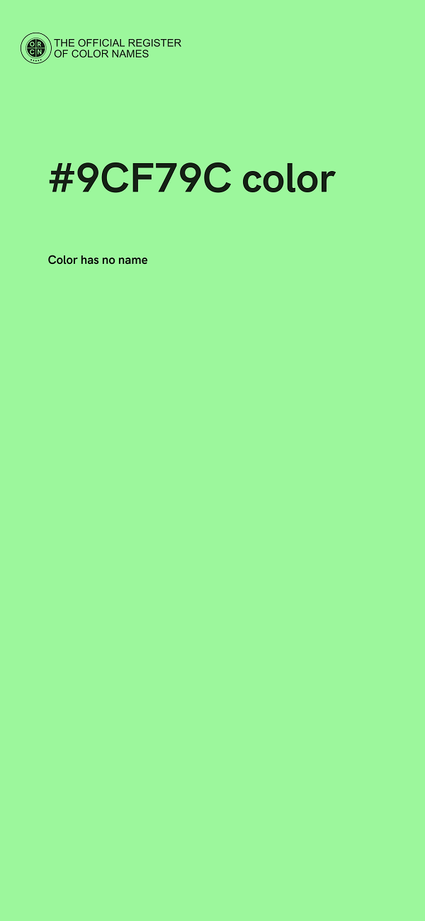 #9CF79C color image
