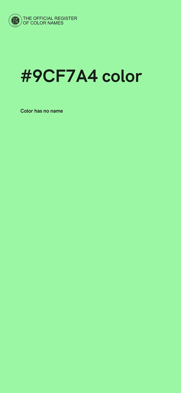 #9CF7A4 color image