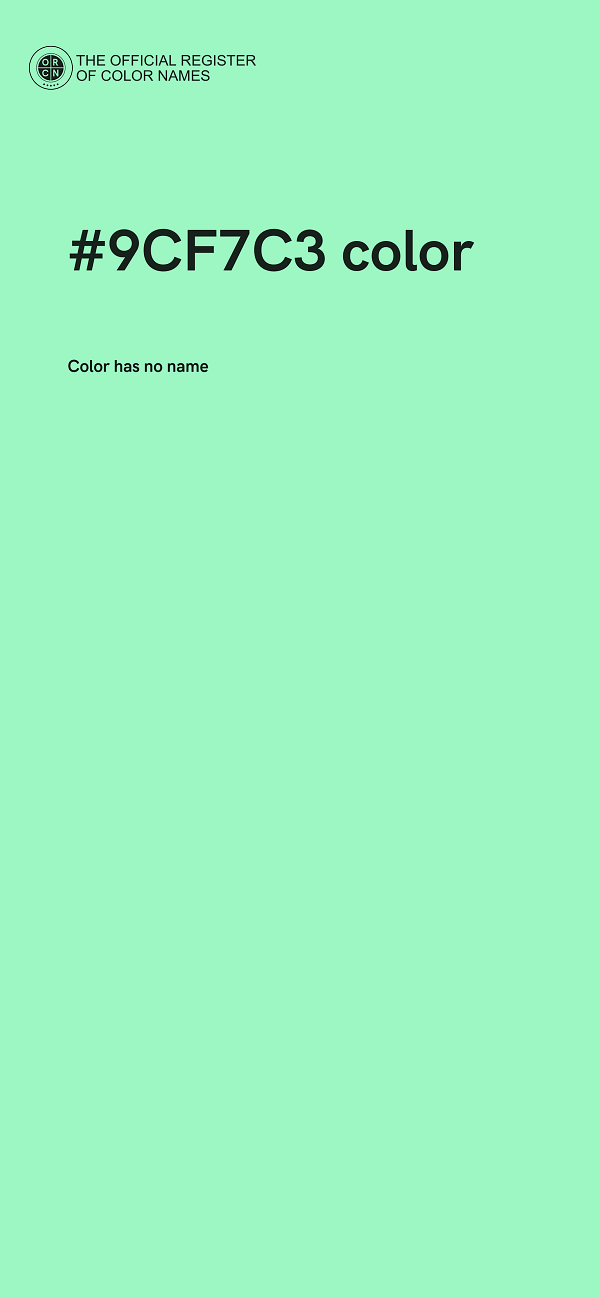 #9CF7C3 color image
