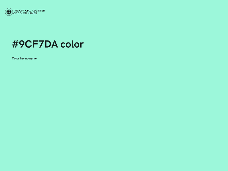 #9CF7DA color image