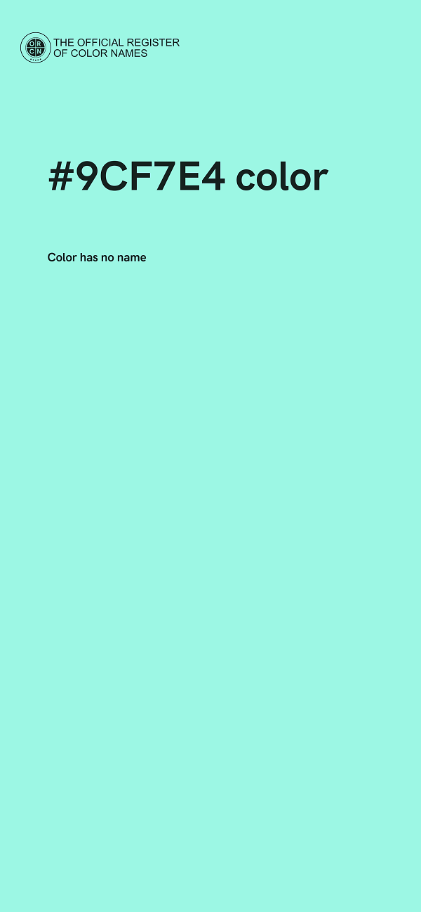 #9CF7E4 color image