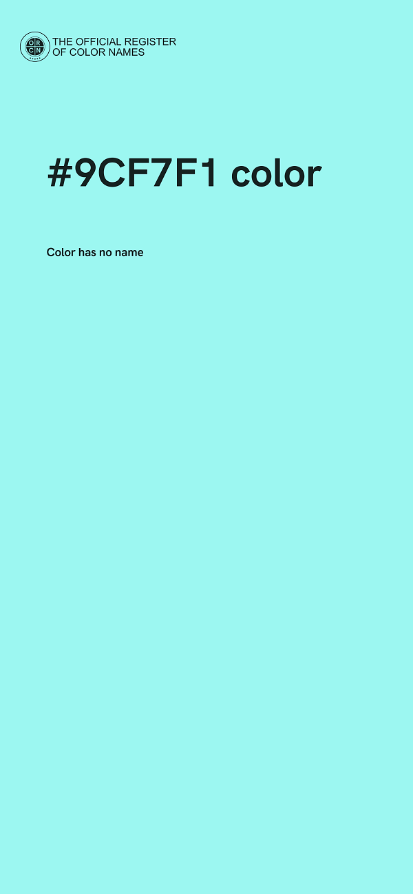#9CF7F1 color image