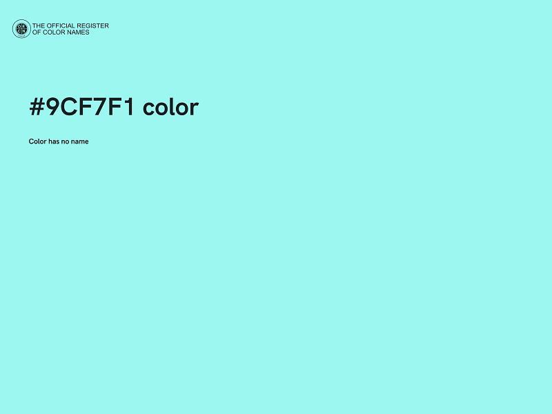 #9CF7F1 color image