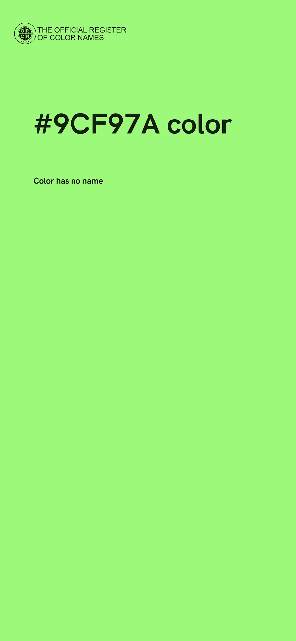 #9CF97A color image