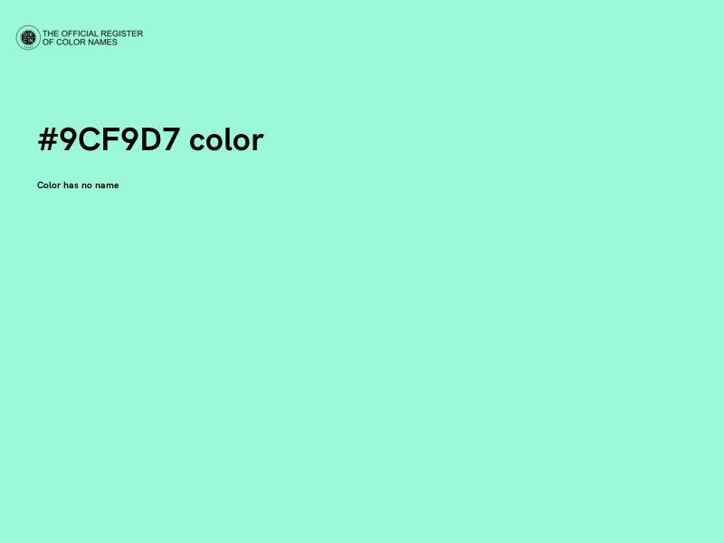 #9CF9D7 color image