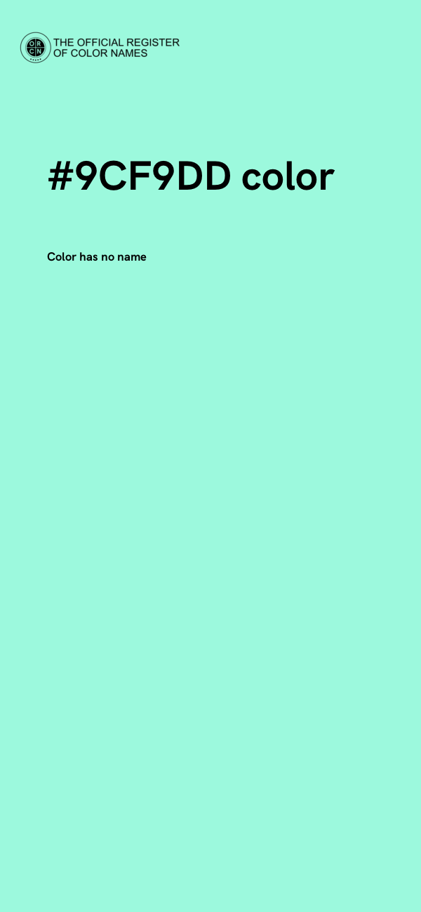 #9CF9DD color image