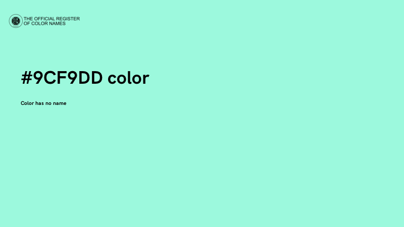 #9CF9DD color image