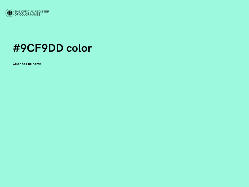 #9CF9DD color image