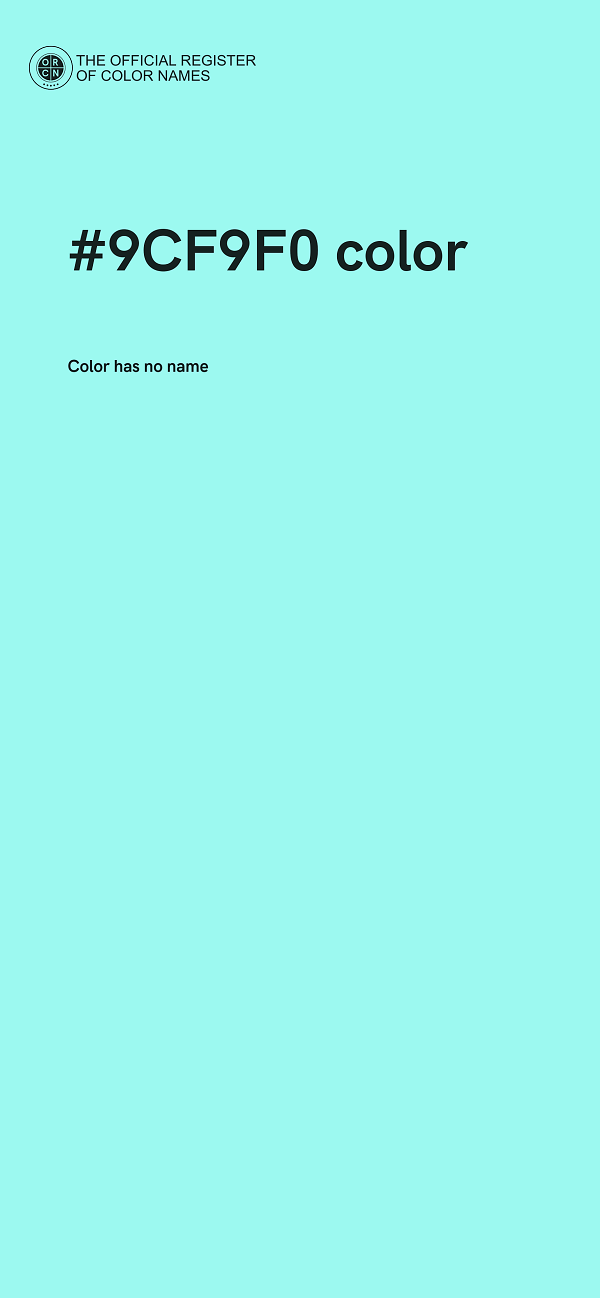 #9CF9F0 color image