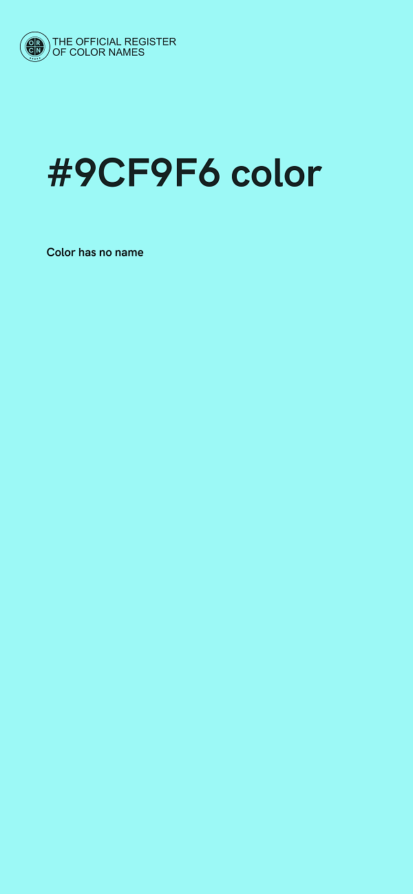 #9CF9F6 color image