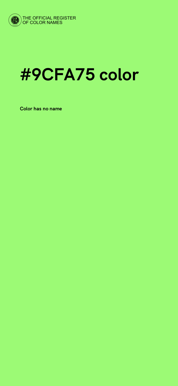 #9CFA75 color image