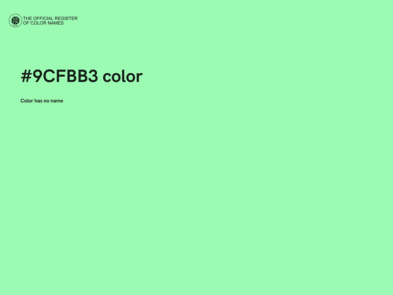 #9CFBB3 color image