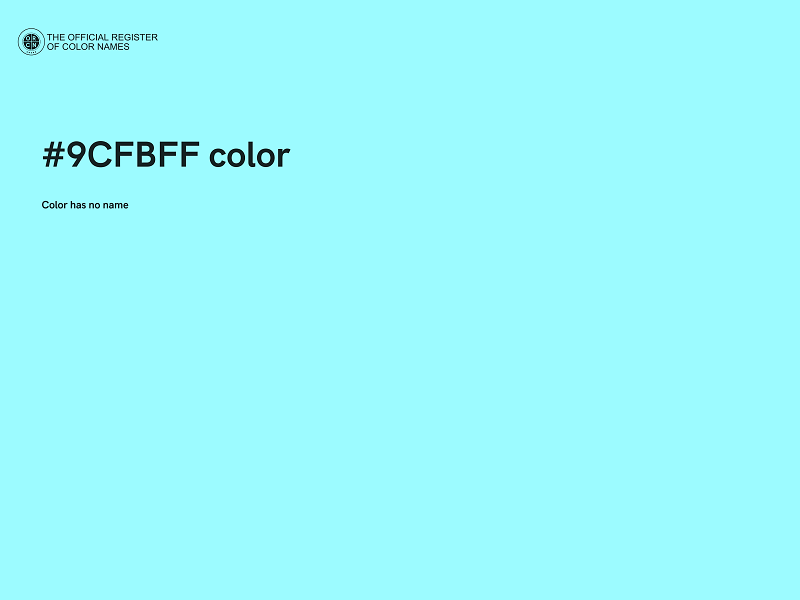 #9CFBFF color image