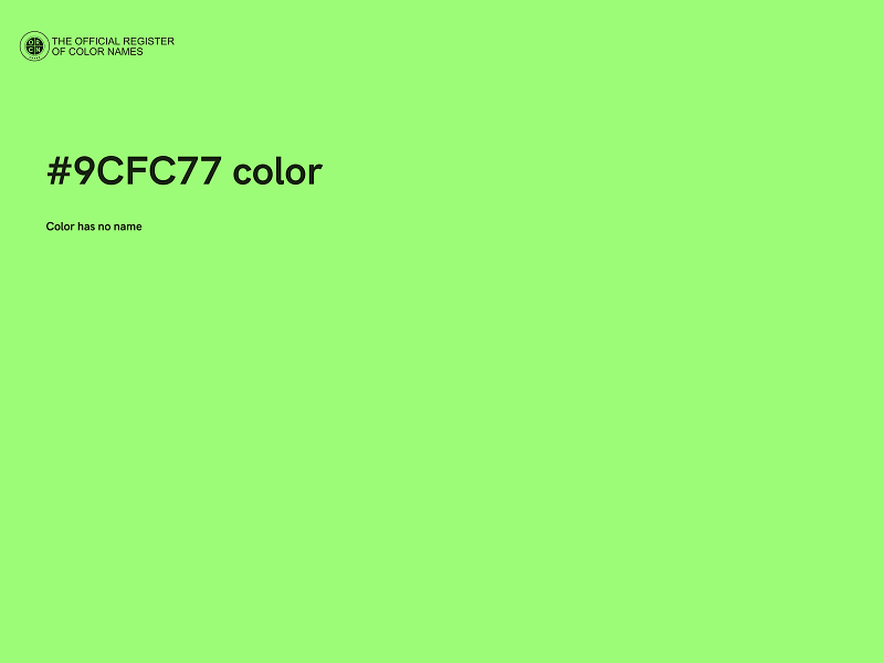 #9CFC77 color image