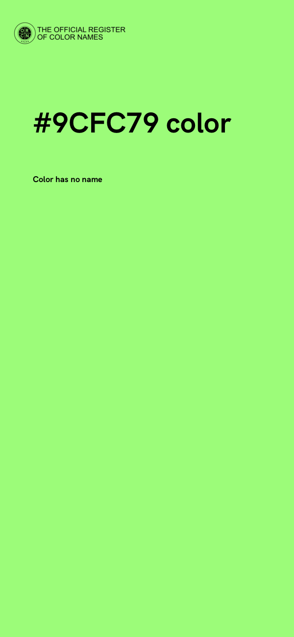 #9CFC79 color image