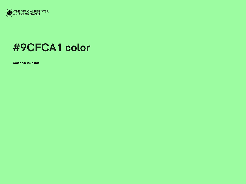 #9CFCA1 color image