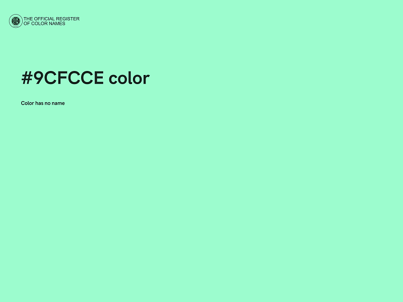 #9CFCCE color image