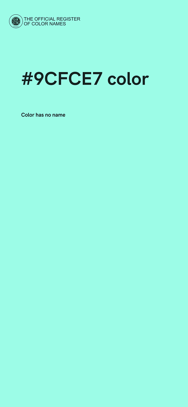 #9CFCE7 color image