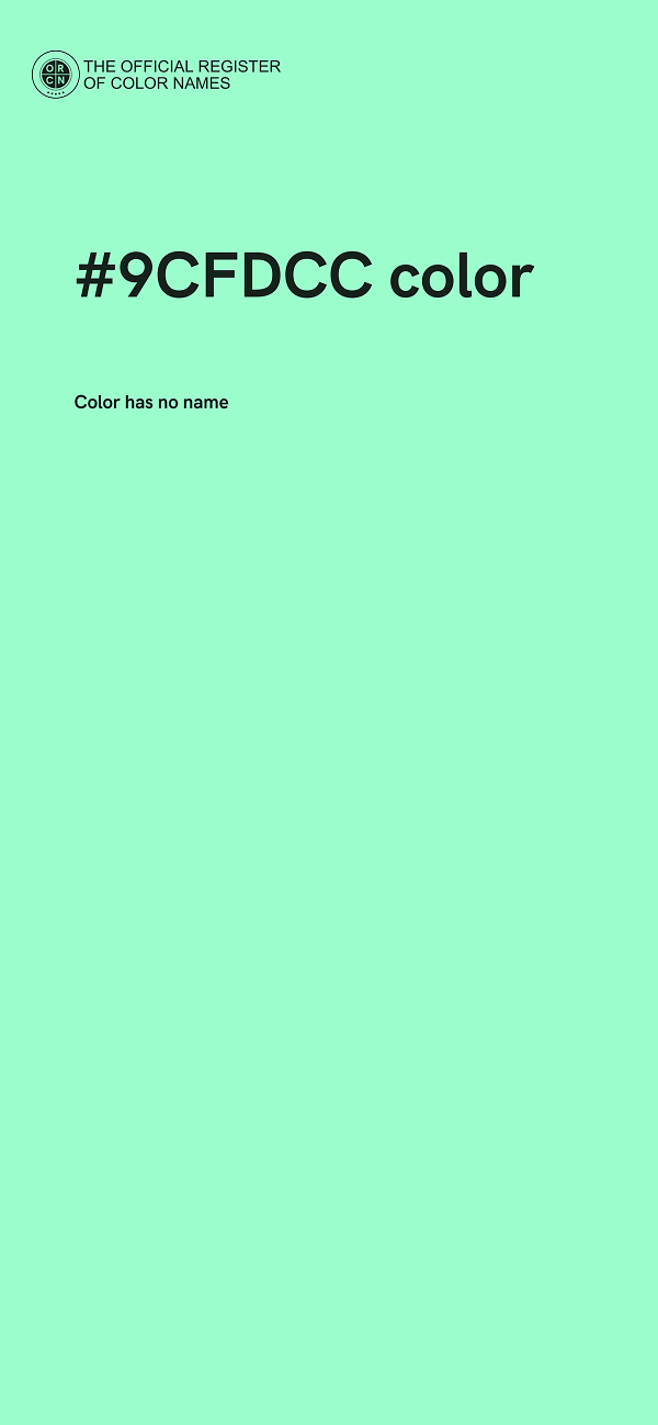 #9CFDCC color image