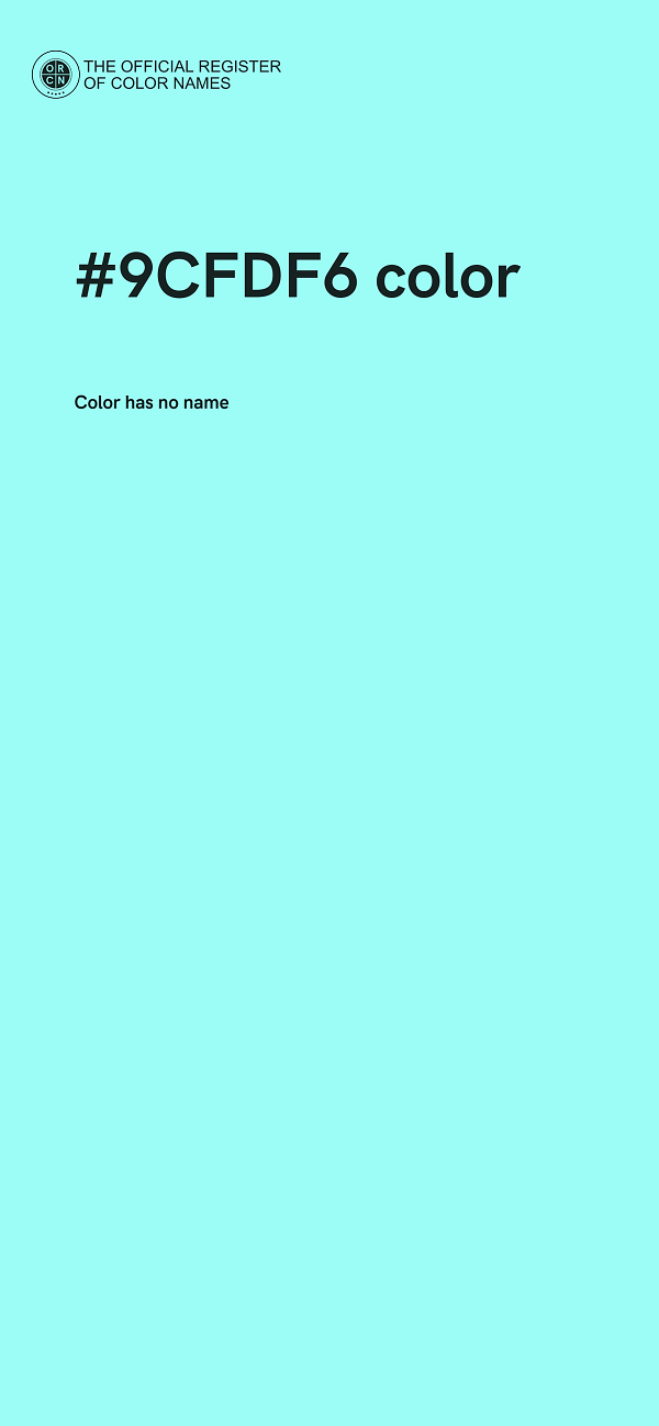 #9CFDF6 color image
