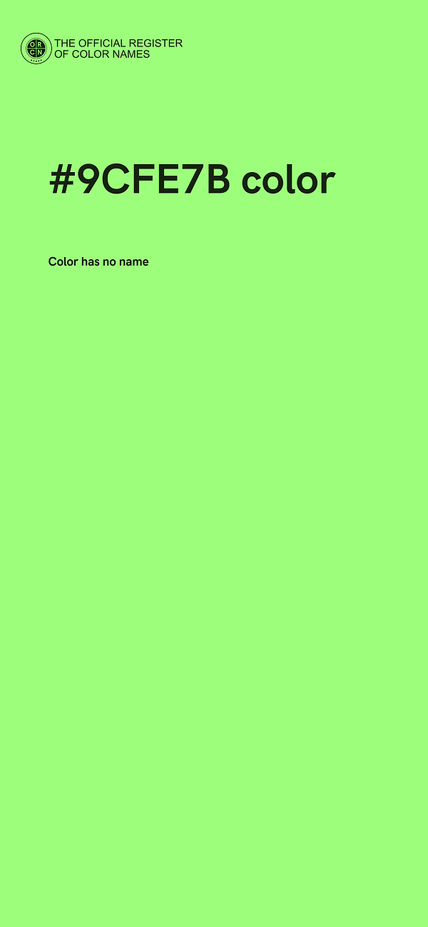 #9CFE7B color image