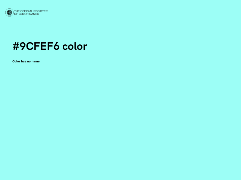#9CFEF6 color image