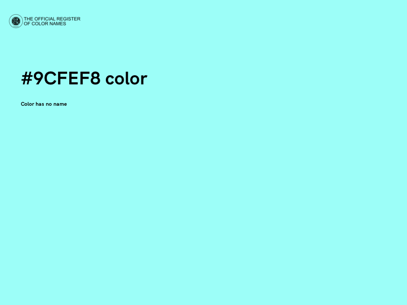 #9CFEF8 color image
