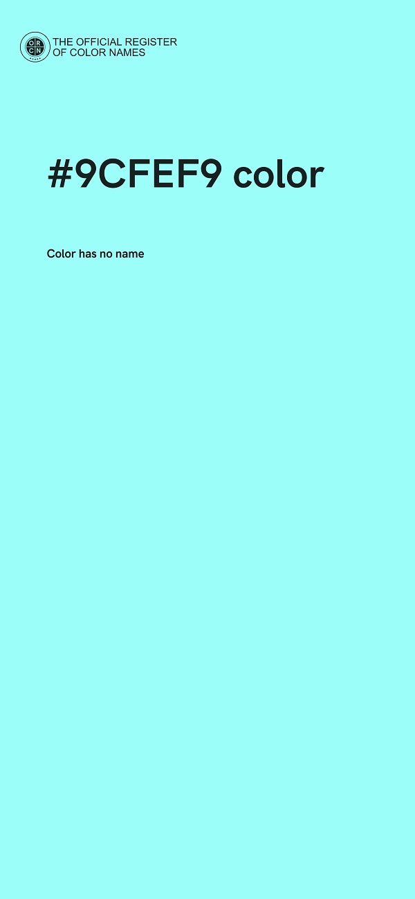 #9CFEF9 color image