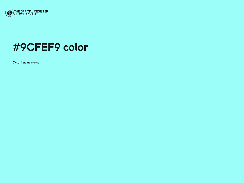 #9CFEF9 color image
