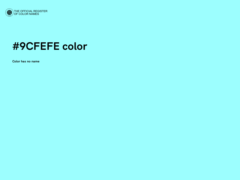 #9CFEFE color image